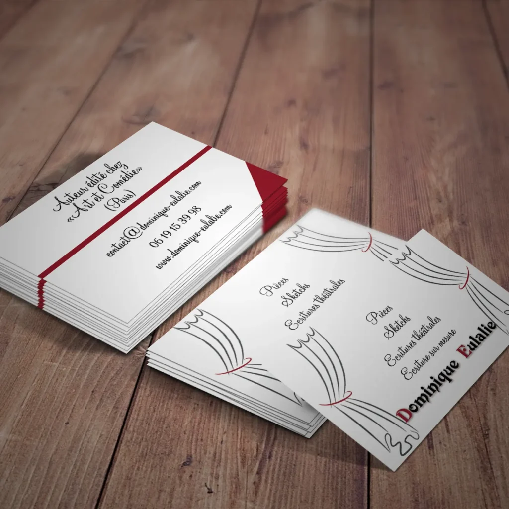 Création de cartes de visite par WebGraphie